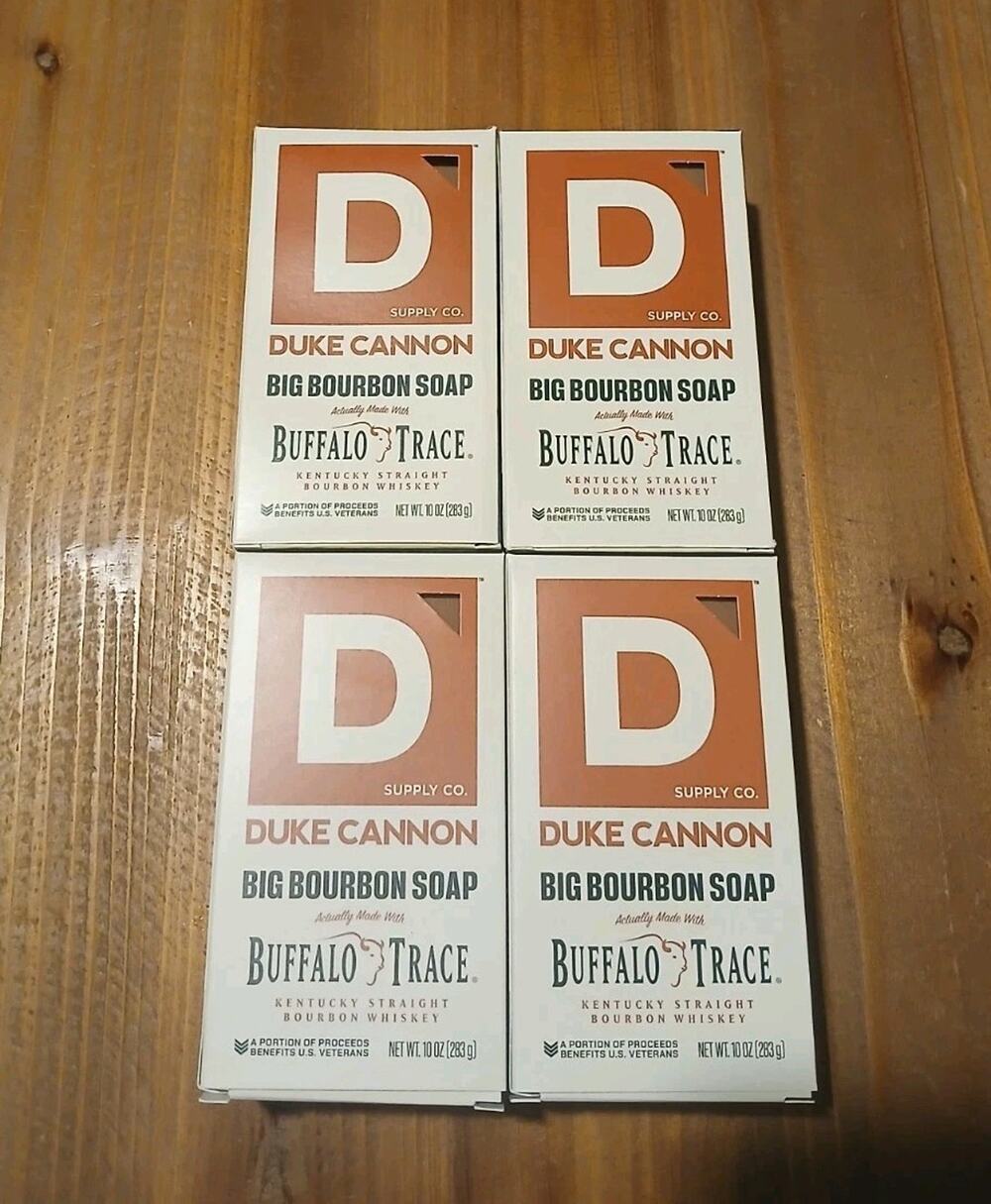 4-Pack Duke Cannon Men's Big Brick of Bar Soap 10oz - Buffalo Trace Boubon